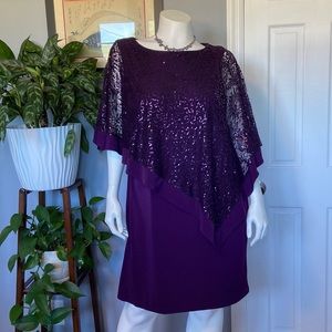 R&M Richard’s Plum Evening Dress Size 18W
